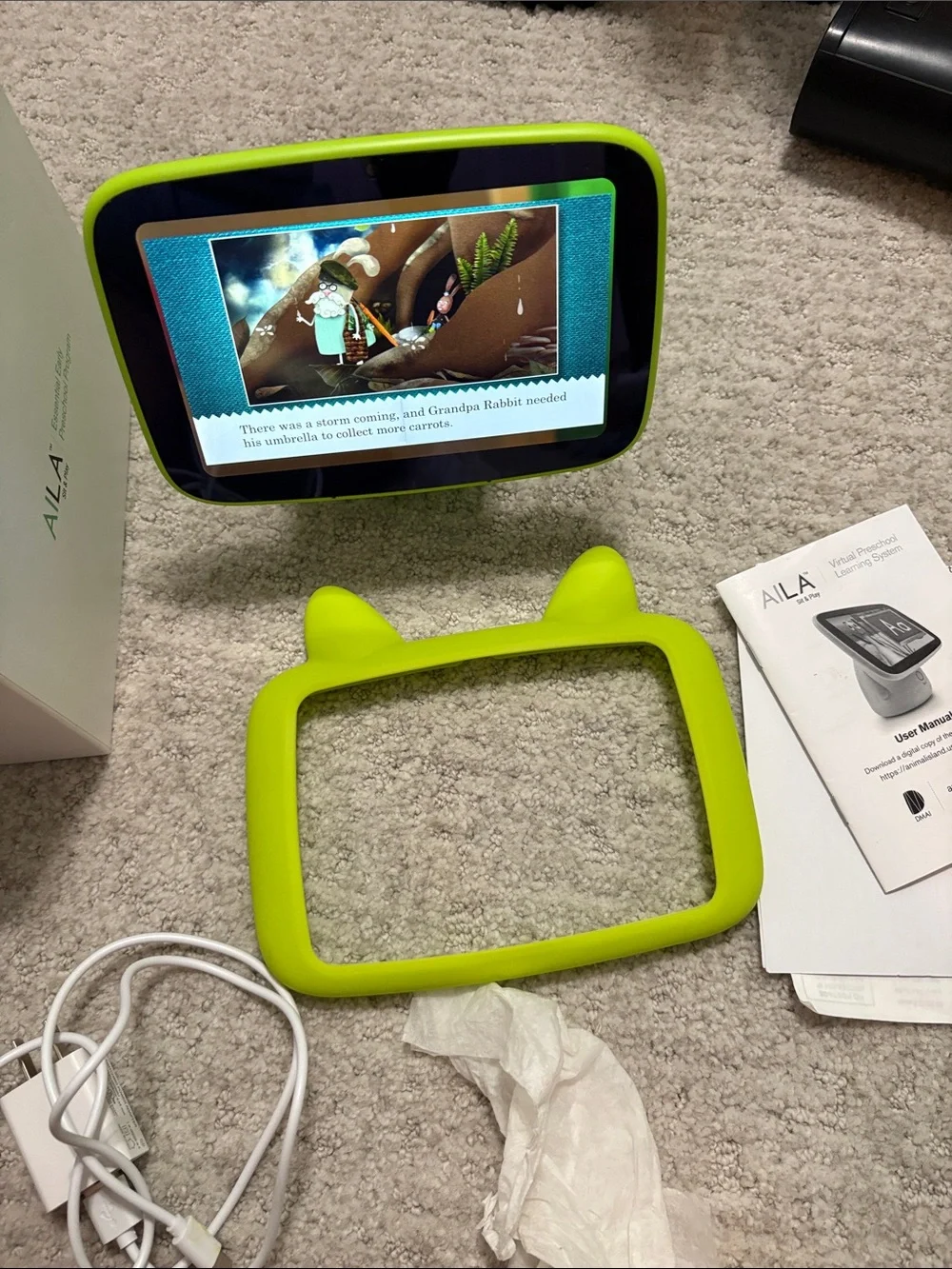 Sit & Play Kids Tablet - Lime Green
